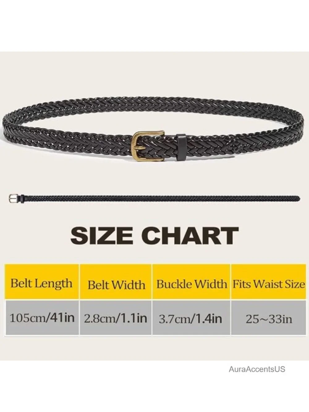Leather Braided Belt Woven Waist Strap Jeans